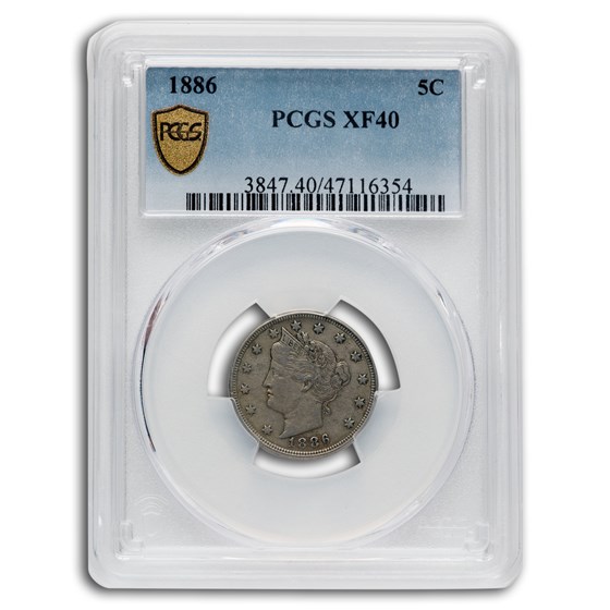 1886 Liberty Nickel XF-40 PCGS 1886 Liberty Nickel XF-40 PCGS